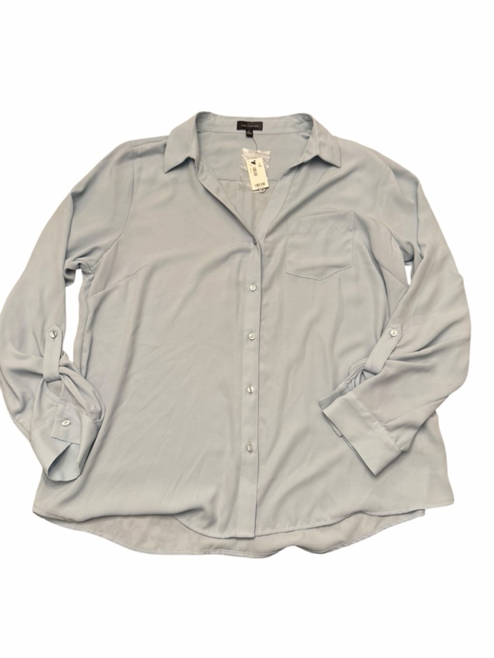 NEW The Limited Light Blue Button Down Shirt Roll-Tab Sleeve XL Lightweight